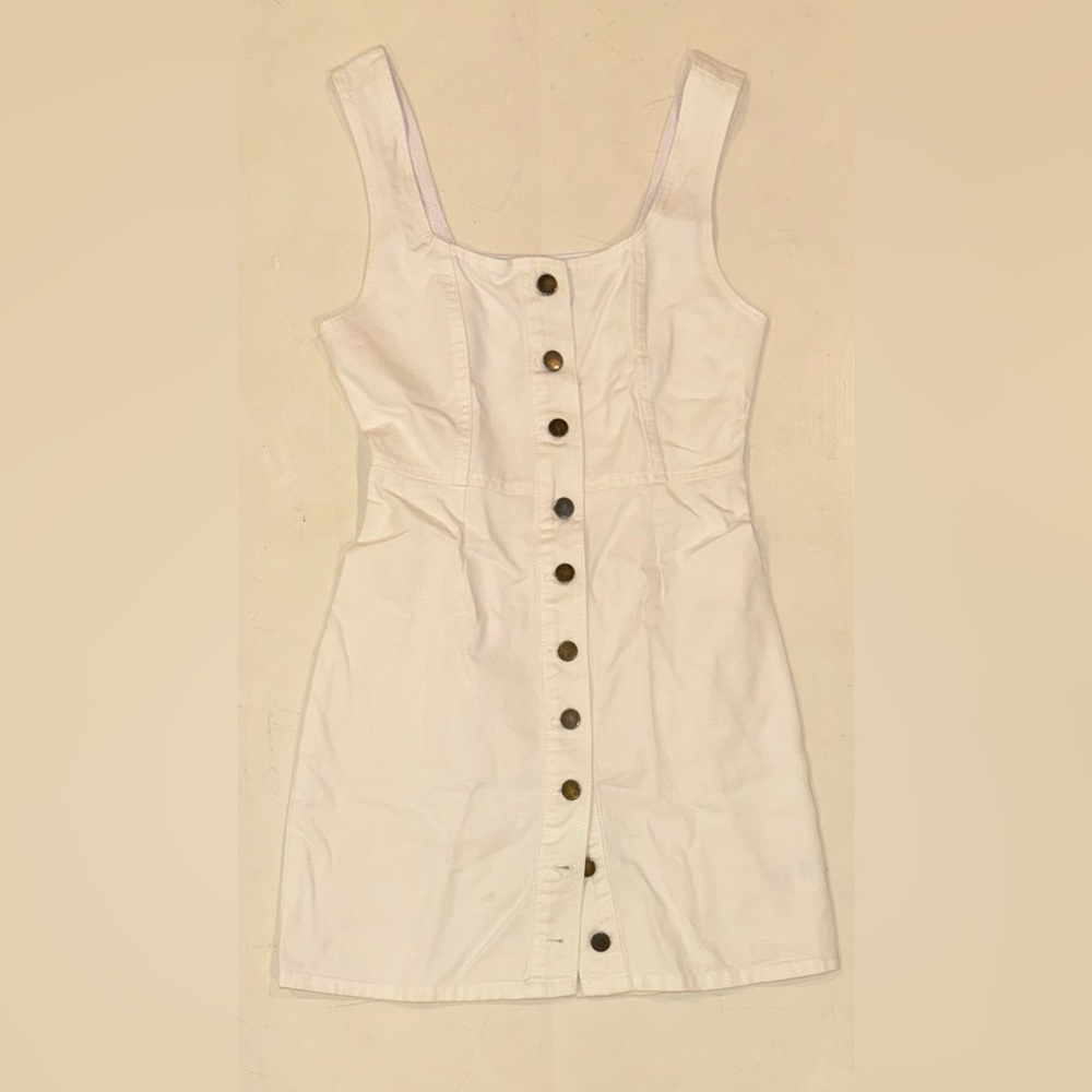 Urban Outfitters White Denim Dress in Size S